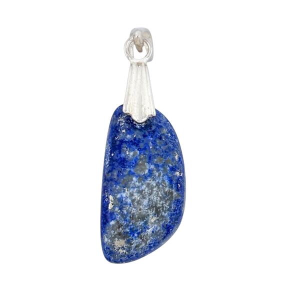 Blue Lapis Lazuli Dangle Pendant | Sterling Silver 925 - Picture 3 of 7